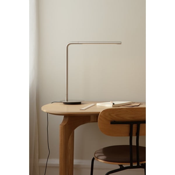Lampada da tavolo LED argentata in metallo con intensità regolabile (altezza totale 46 cm) Omni Table – UMAGE-image-2