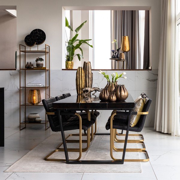 Tavolo da pranzo nero 100x220 cm Mayen - Light & Living-image-1