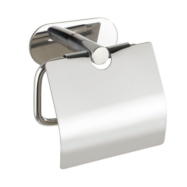 Porta carta igienica in acciaio inox senza foratura Turbo-Loc® Shine Cover Orea - Wenko