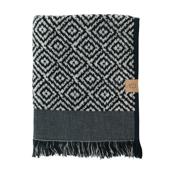 Set di asciugamani bianchi e neri in cotone 2 pz 35x60 cm Morocco – Mette Ditmer Denmark