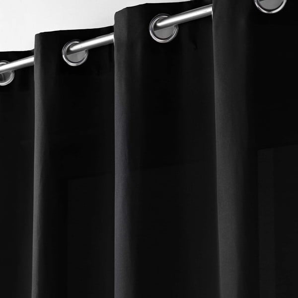 Tenda in microfibra nera 140x280 cm Absolu - douceur d'intérieur-image-2