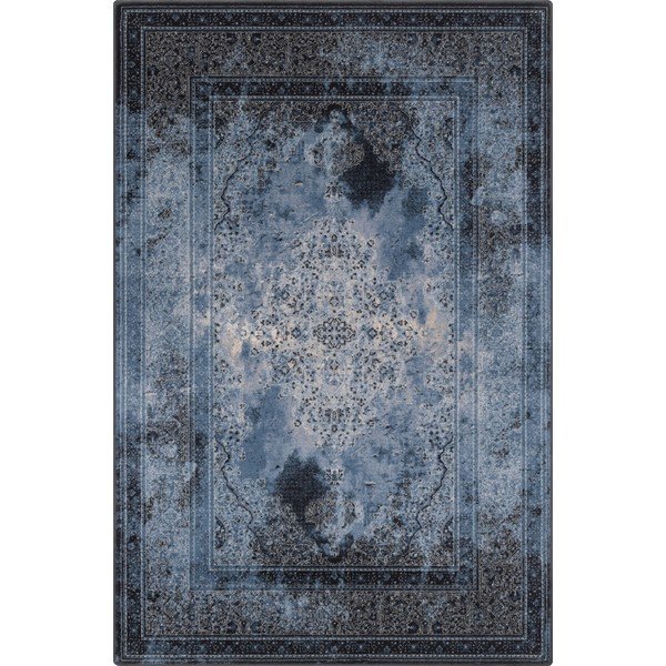 Tappeto blu in lana 100x180 cm Difida – Agnella
