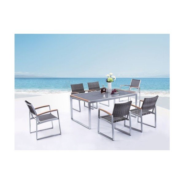 Sedia da giardino grigia Ava - Garden Pleasure-image-4