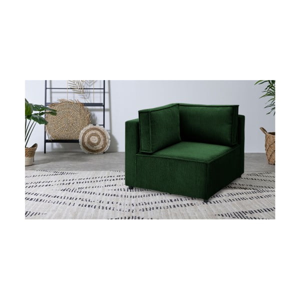 Modulo divano in velluto a coste verde variabile Nihad modular - Bobochic Paris-image-1