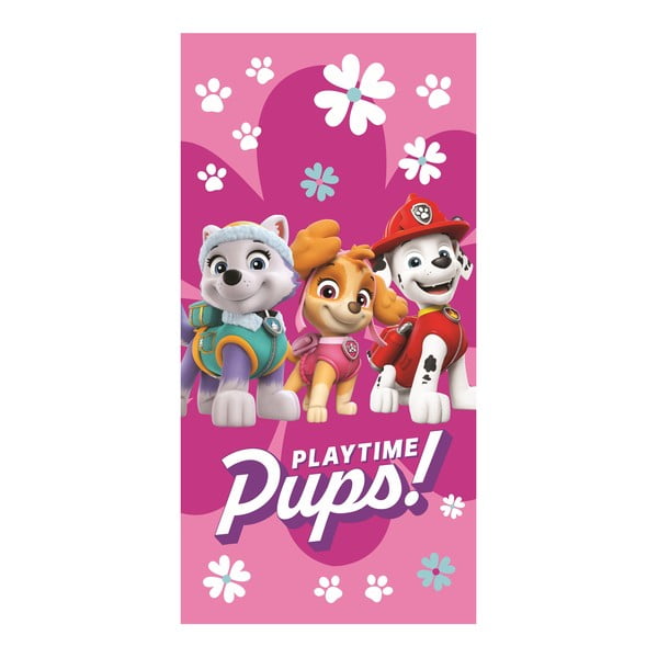 Asciugamano per bambini rosa in cotone 70x140 cm Paw Patrol – Jerry Fabrics
