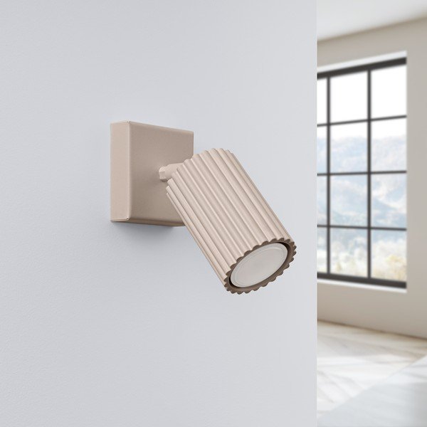 Faretto grigio tortora in metallo 8x16 cm Gleam – Sollux-image-2