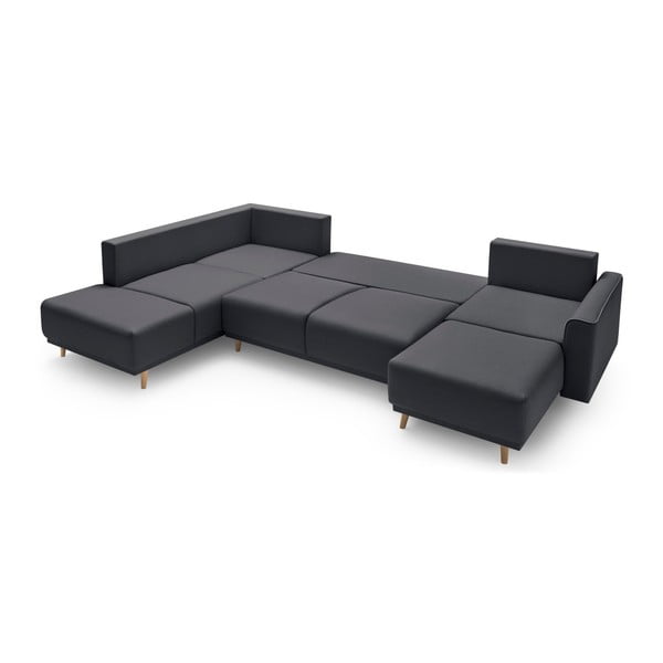 Divano letto a U Panoramique XXL Mola grigio scuro, angolo destro - Bobochic Paris-image-4