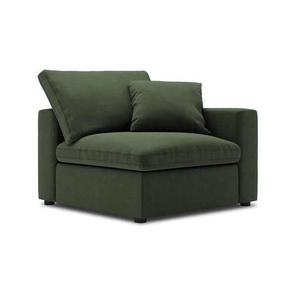 Parte dell'angolo verde scuro del divano modulare in velluto a coste, angolo destro Galaxy - Windsor & Co Sofas-image-2