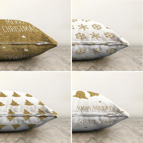 Set di 4 federe Christmas Vibes, 55 x 55 cm - Minimalist Cushion Covers-image-1