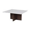 Tavolino in marmo bianco-marrone 90x90 cm Brooksville - Rowico