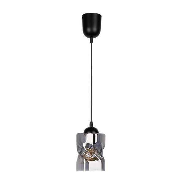 Lampada a sospensione nera con paralume in vetro ø 10 cm Felis - Candellux Lighting