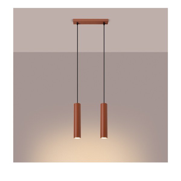 Lampadario color mattone Castro – Sollux-image-1