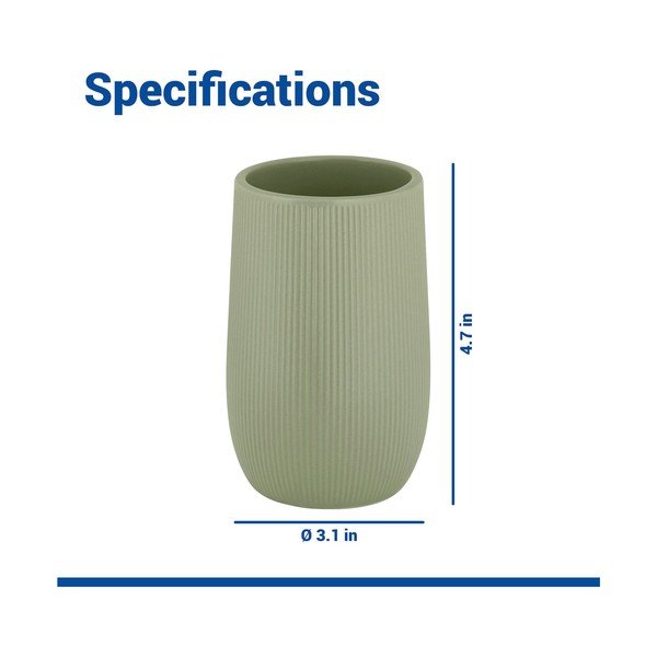 Portaspazzolino verde in ceramica Fablo – Wenko-image-3