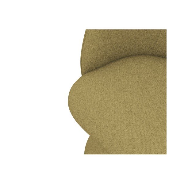 Sedia da pranzo color senape in imbottito Maia – Makamii-image-4