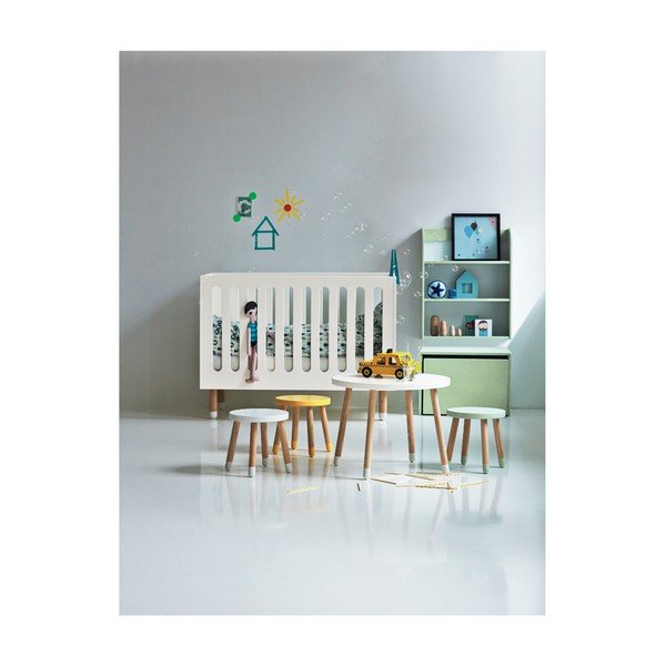 Lettino bianco , 60 x 120 cm Dots - Flexa-image-1