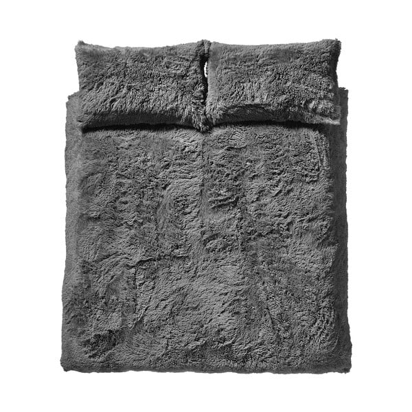 Biancheria da letto in micropanno grigio scuro , 200 x 200 cm Cuddly - Catherine Lansfield