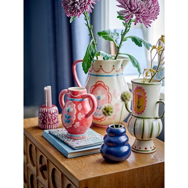 Vaso beige in gres dipinto a mano (altezza totale 21 cm) Odina – Bloomingville-image-3
