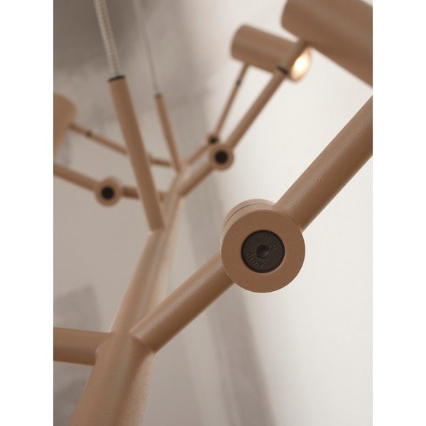 Lampada a sospensione beige con paralume in metallo Montreux - it's about RoMi-image-4