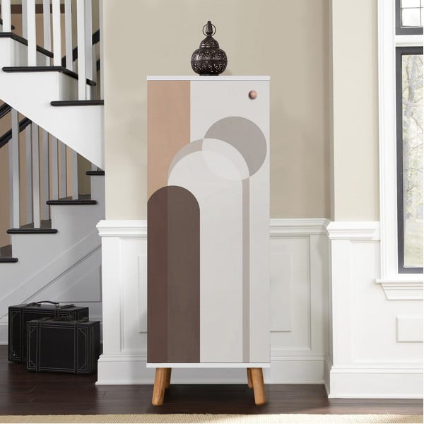 Armadietto bianco 50x135 cm Vegas - Kalune Design-image-4