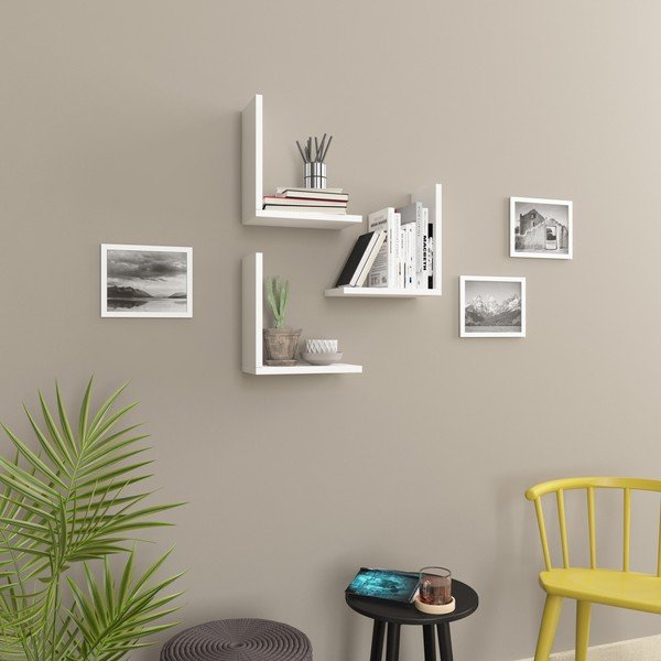 Mensole bianche in set da 3 Wesley - Kalune Design-image-3