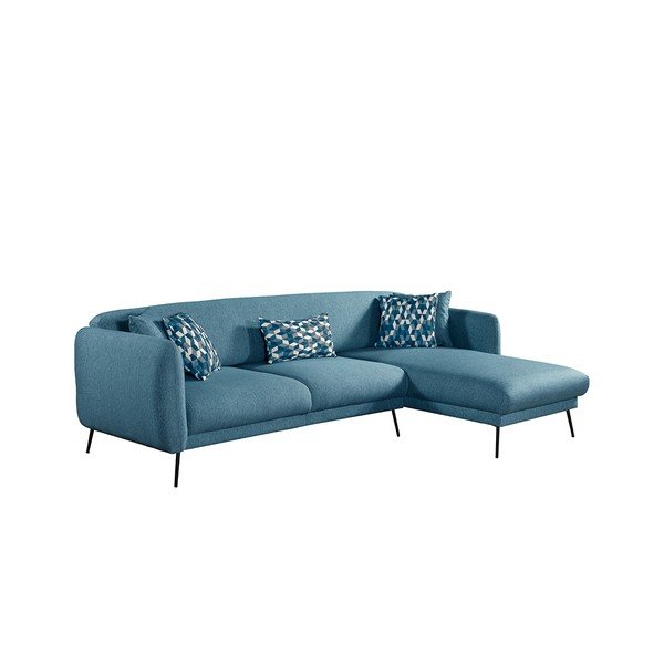 Divano angolare allungabile blu, angolo destro Madrid - Pandia Home-image-2