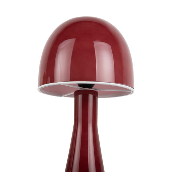 Lampada da tavolo rossa con paralume in vetro (altezza totale 45 cm) Bombin – Leitmotiv-image-2