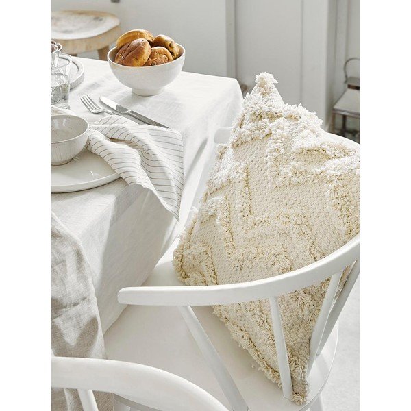 Federa decorativa in cotone beige, 45 x 45 cm Akesha - Westwing Collection-image-2