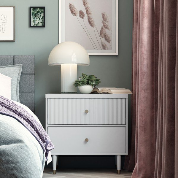 Comodino grigio chiaro Elizabeth – Støraa-image-1