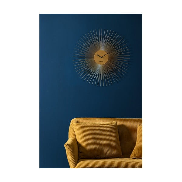 Orologio da parete in oro grande, ø 60 cm Peony - Karlsson-image-1