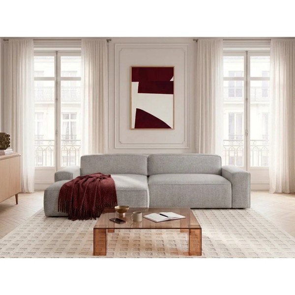 Divano angolare grigio allungabile/con movimento relax elettrico (con penisola a sinistra) Abel – Bobochic Paris-image-3