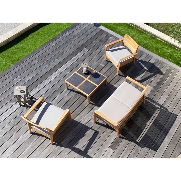 Set da giardino in teak grigio per 4 persone Aquariva - Ezeis-image-2