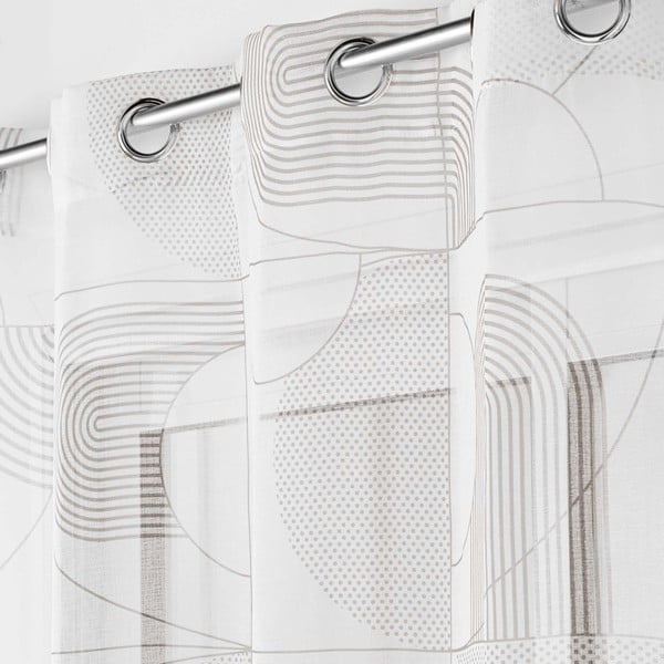 Tenda in voile bianco 140x280 cm Esquisse - douceur d'intérieur-image-1