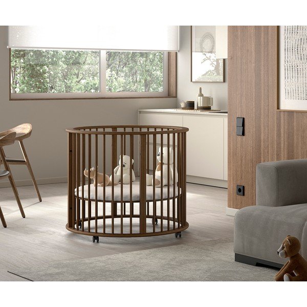 Lettino marrone in faggio massiccio 90x90 cm Dino – Vipack-image-1