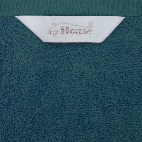 Asciugamano in cotone blu-turchese 140x70 cm Darwin - My House-image-1