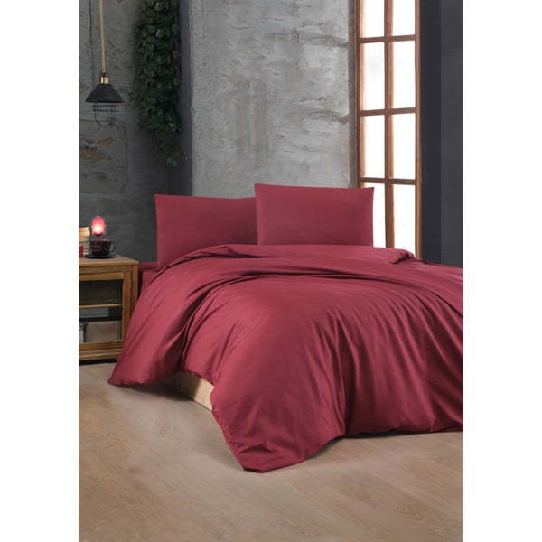 Biancheria da letto in cotone rosso per letto singolo 140x200 cm - Mijolnir
