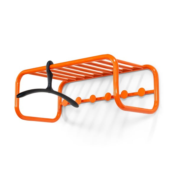 Attaccapanni da parete arancione in metallo con scaffale 72 cm Retro – Spinder Design-image-3