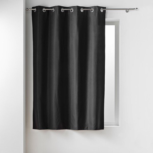 Tenda termoisolante/parzialmente oscurante nera in microfibra 135x180 cm Micropolar – douceur d'intérieur