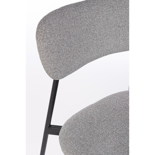 Sedia da pranzo grigia in imbottito Inka – Yes Everyday-image-1