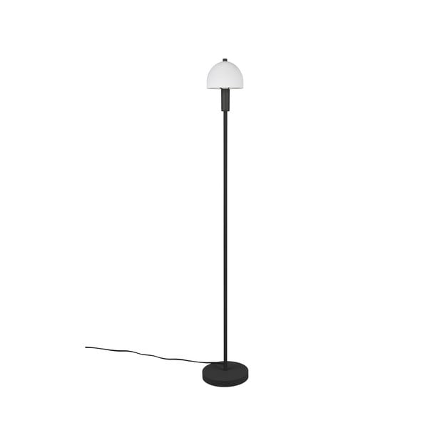 Lampada da terra nera con paralume in vetro (altezza totale 120 cm) Glenn – Trio-image-2