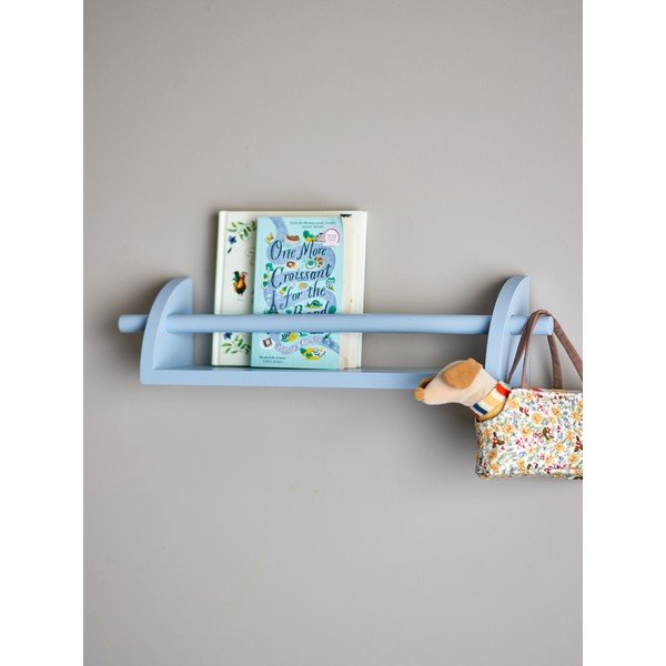 Mensola per bambini blu in legno di paulownia massiccio 60 cm Mingus – Bloomingville Mini-image-1