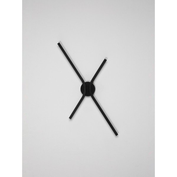Lampada da parete LED nera opaca in alluminio con intensità regolabile Akro – Nova Luce-image-3