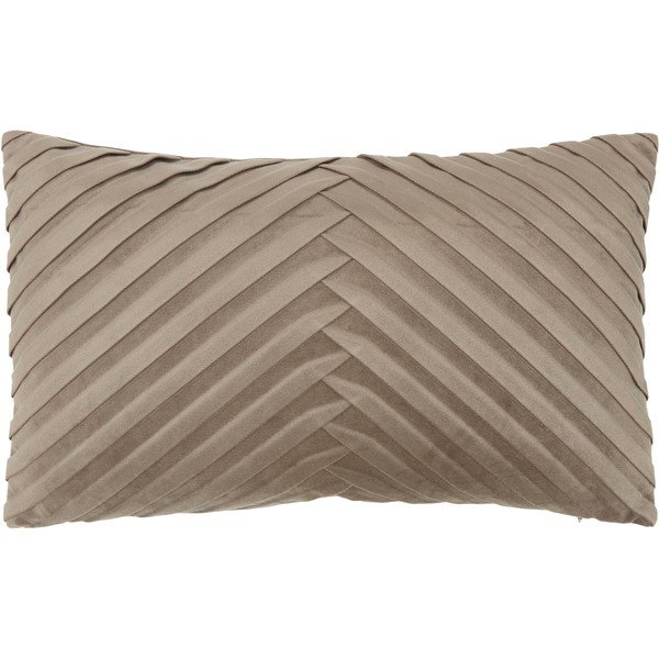 Federa decorativa in velluto beige, 30 x 50 cm Lucie - Westwing Collection
