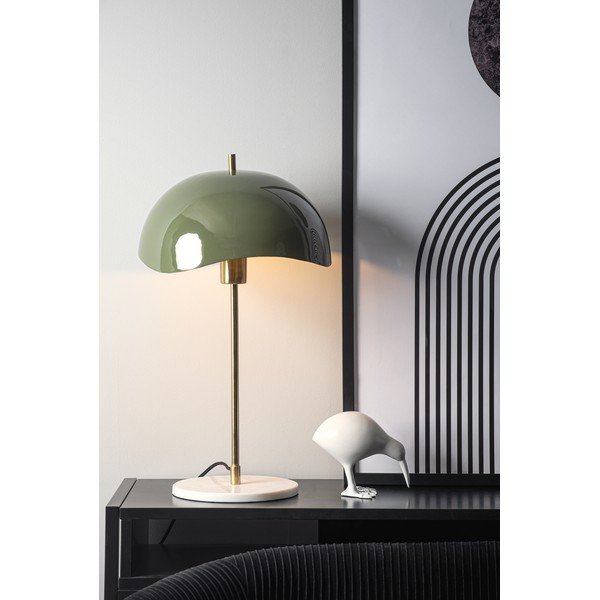 Lampada da tavolo verde (altezza 56 cm) Waved Dome - Leitmotiv-image-1