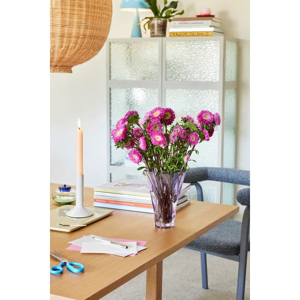 Vaso viola in vetro fatto a mano altezza 18 cm Bloom - Hübsch-image-2