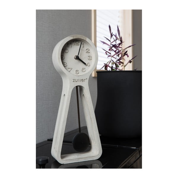Orologio da tavolo in cemento grigio a pendolo - Zuiver-image-2