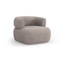 Poltrona beige in tessuto bouclé Jenny - Micadoni Home