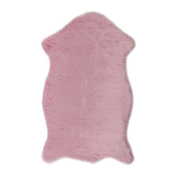 Tappeto in pelliccia sintetica rosa Dione, 100 x 75 cm - Unknown