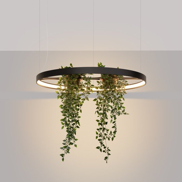 Lampadario LED nero in alluminio ø 78 cm RIO – Thoro-image-1