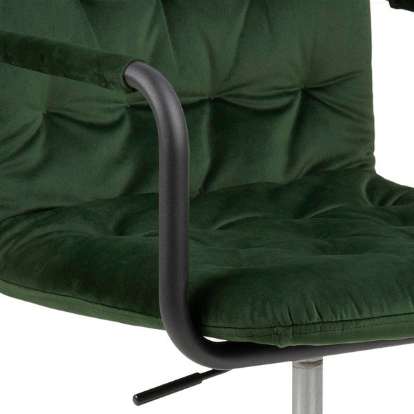 Sedia da ufficio verde con superficie in velluto Wendy - Actona-image-1