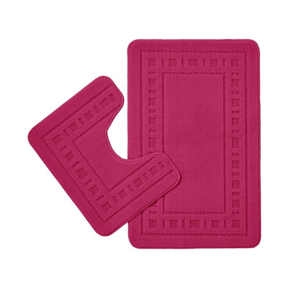 Set di tappetini per il bagno rosa scuro 2 pz per WC 50x80 cm Armoni – Catherine Lansfield